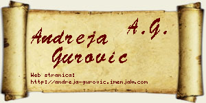 Andreja Gurović vizit kartica